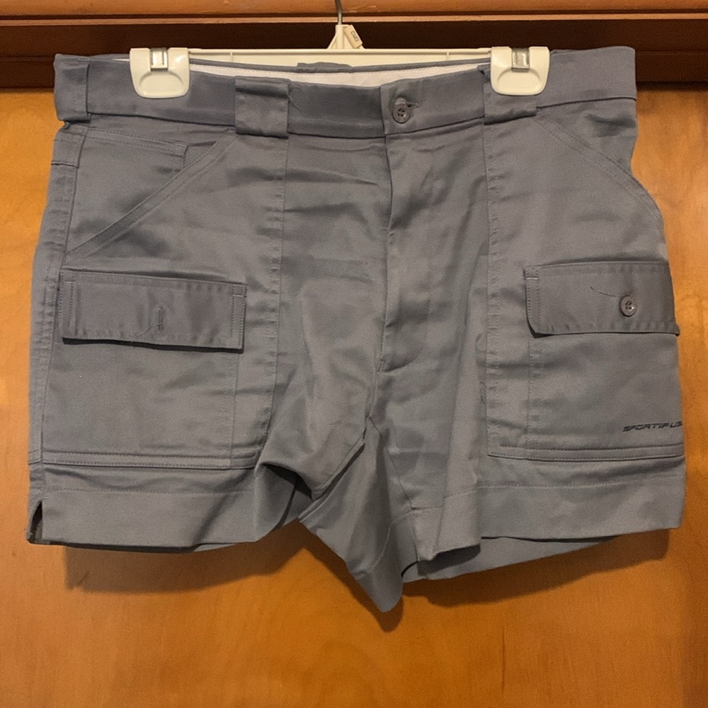 L L Bean Size 34 Gray Casual Cargo Shorts